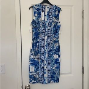 Blue and white Versace dress